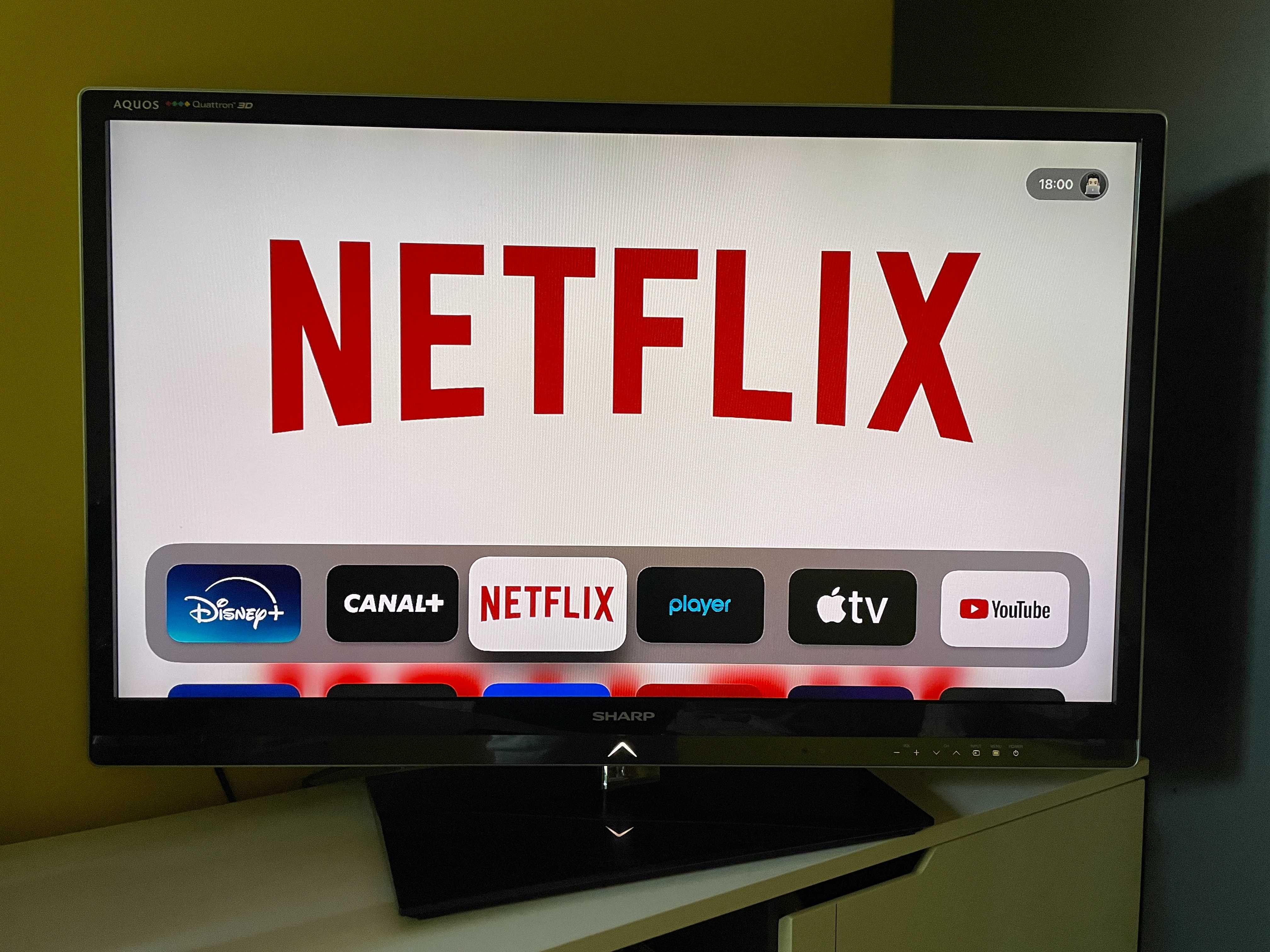 Telewizor płaski Sharp TV LED 40 cali 200 Hz Aquos 3D Quattron Full HD