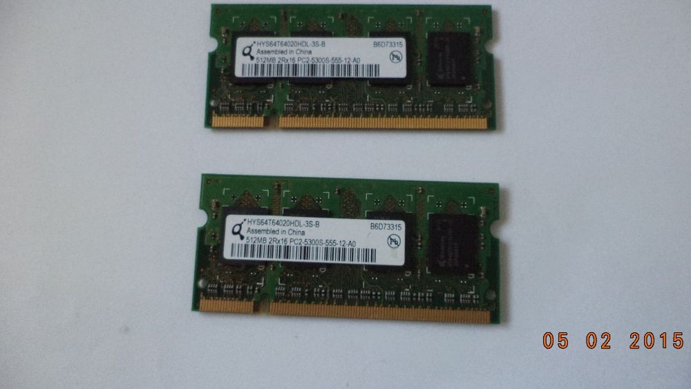 Memorias Ram - 512mb 2rx16 pc2 / 5300s / 555 /12 10