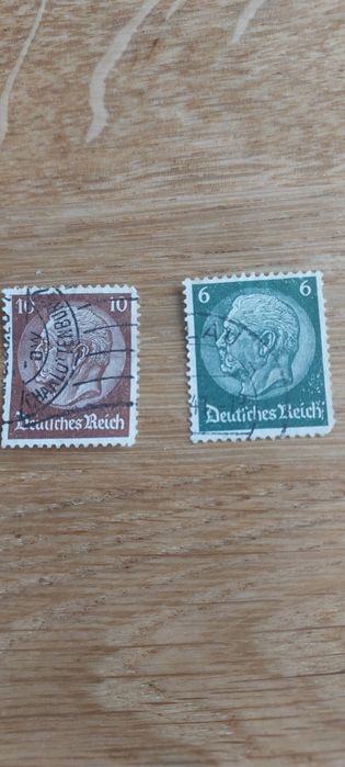 Znaczki pocztowe DEUTSCHES REICH 6 i 10