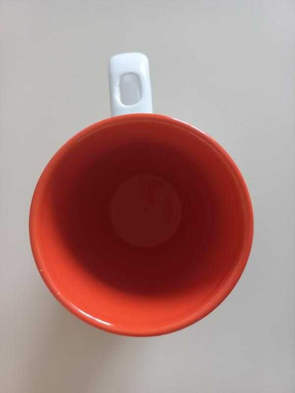 Кружка, чашка белая оранжевая