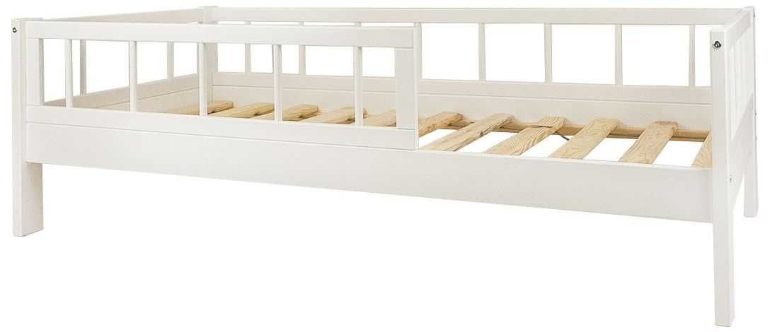 Łóżko dziecięce drewniane tapczan 80x160 cm + barierki, kolory