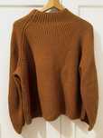 gruby brązowy sweter