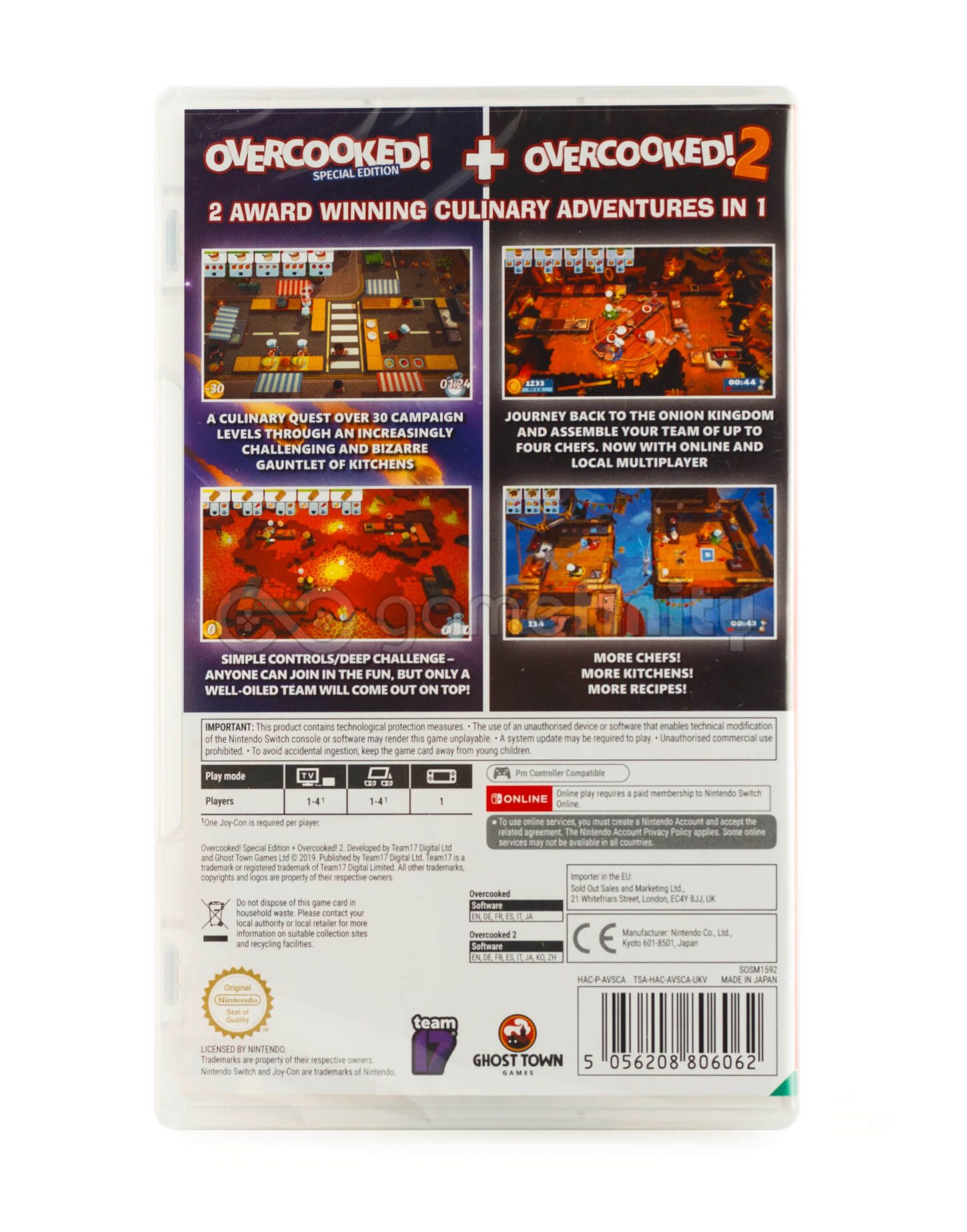 Zestaw Overcooked! Rozgotowani + Overcooked! 2: Rozgotowani (NSW)