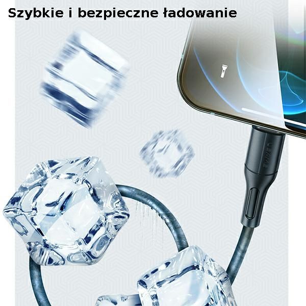 USAMS Kabel U68 lightning 2A Fast Charge1m niebieski/blue SJ500USB03