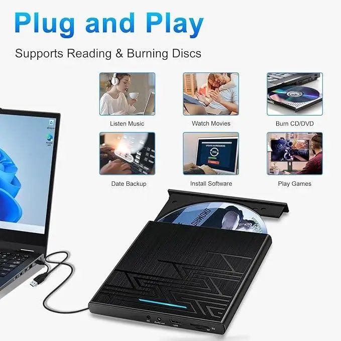 Зовнішній дисковод Nolyth External CD DVD Drive CT06