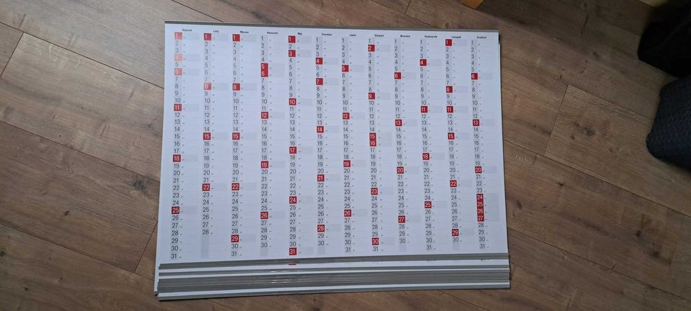 Kalendarz ścienny 2026 planer B1