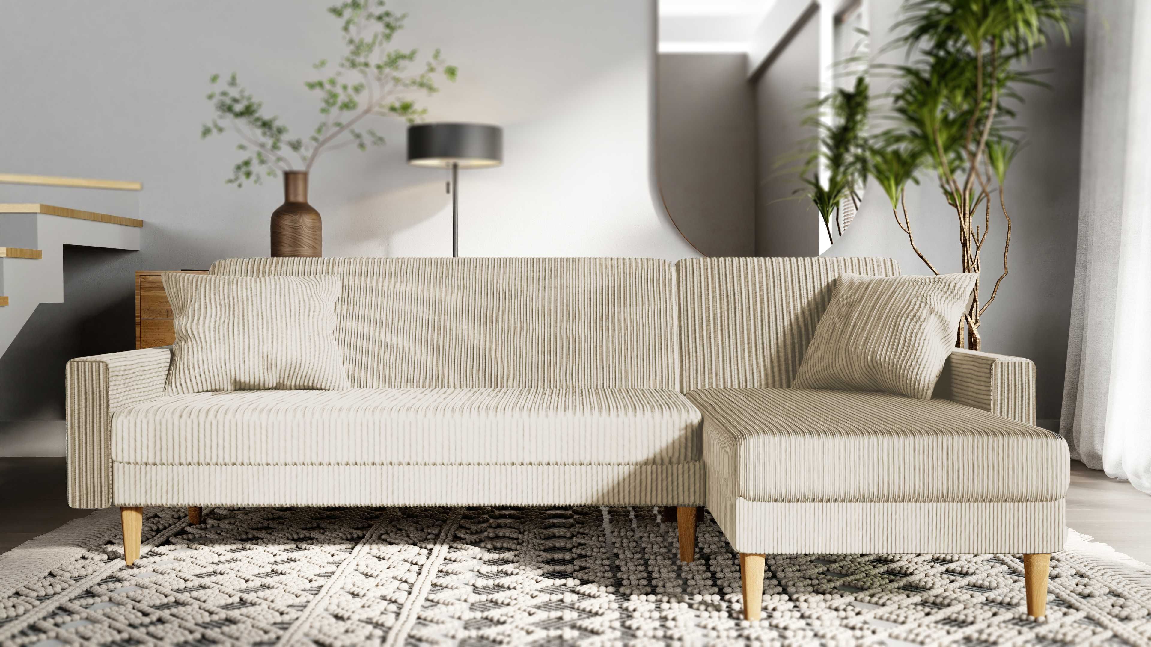 Nowy narożnik Regulowane oparcie funkcja spania uniwersalny sofa