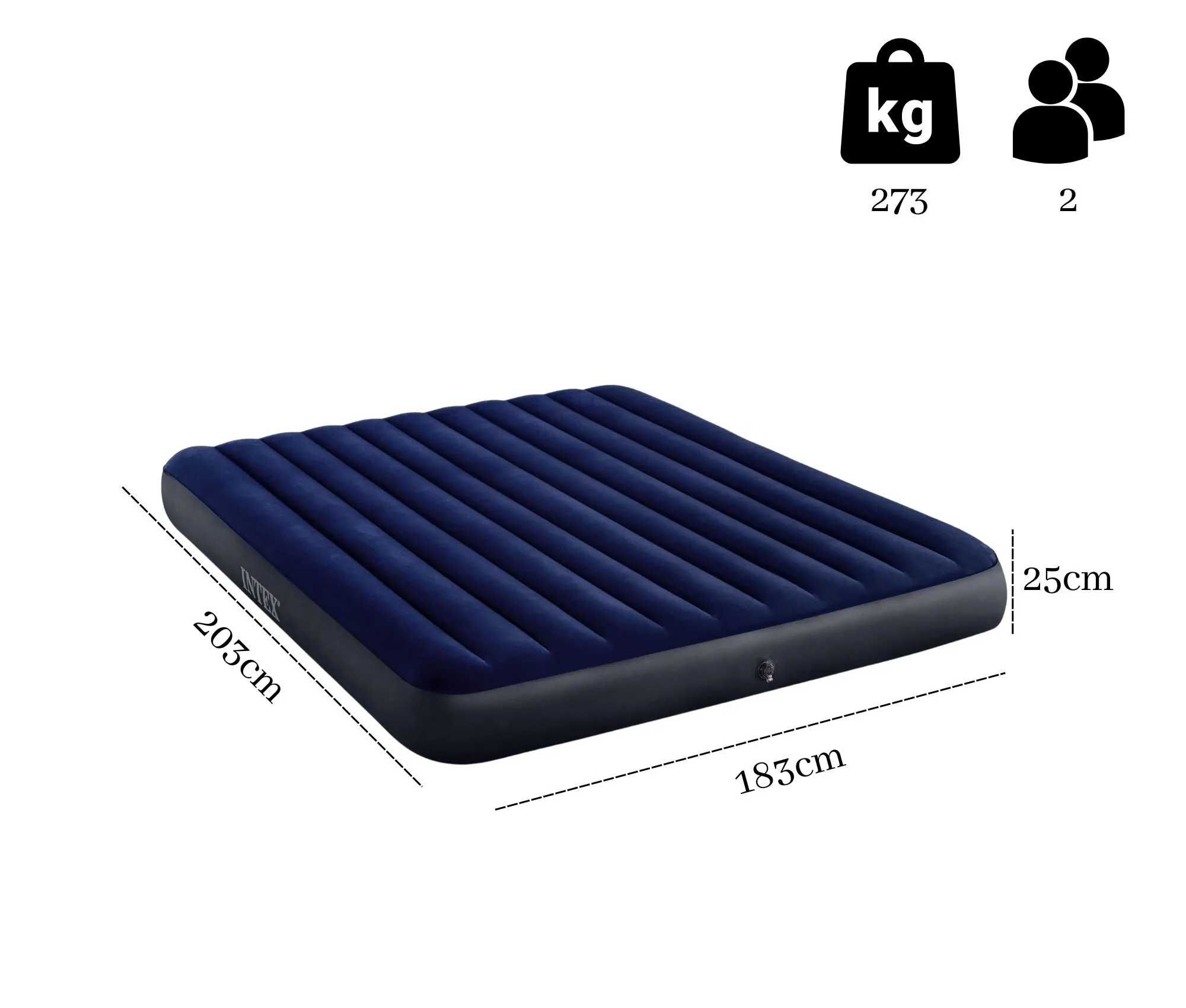 Materac dmuchany łóżko 2-3 osobowy 203x183cm INTEX 64755 super cena