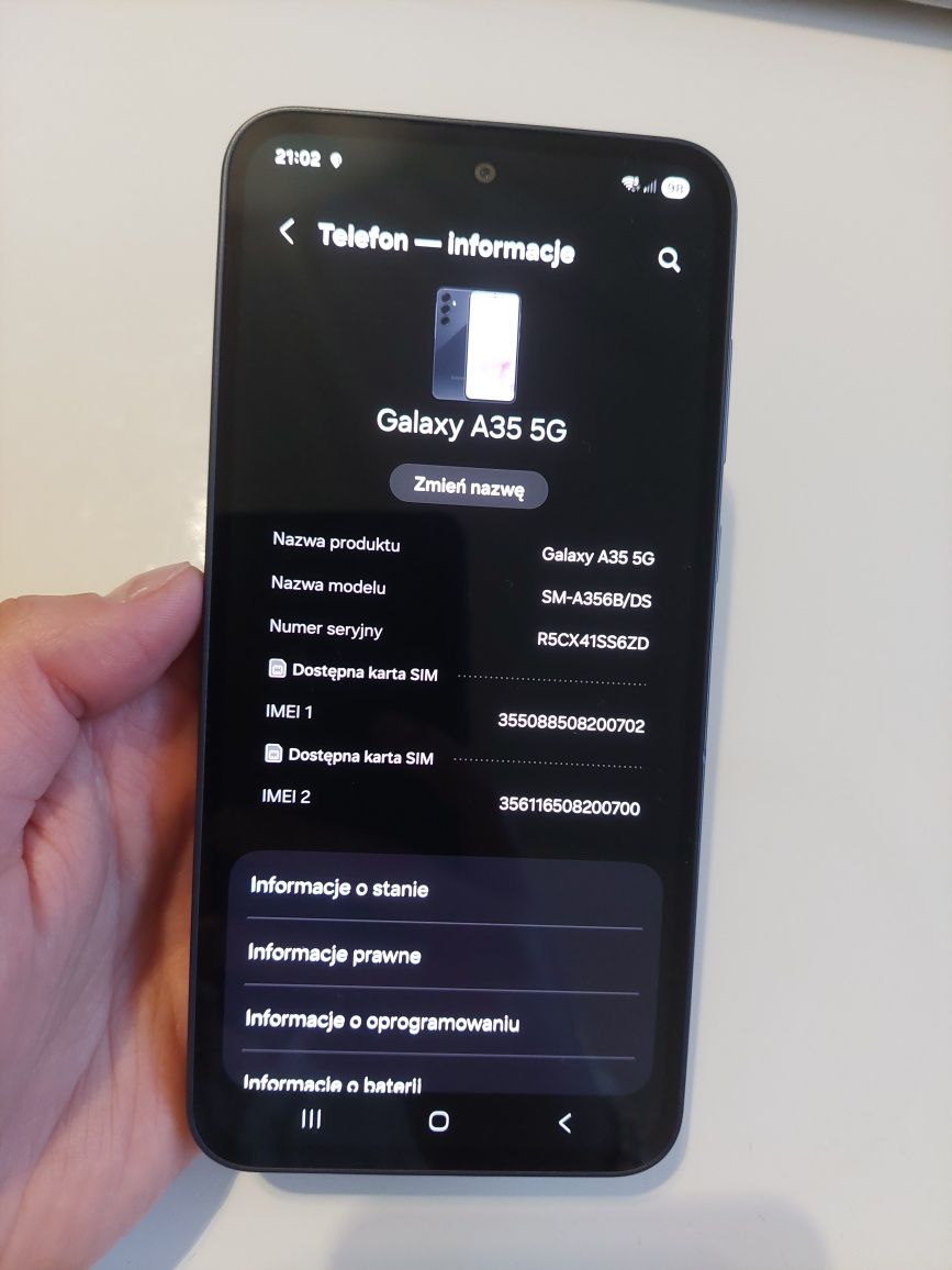 Jak nowy ! Samsung a35 6/128 GB NFC amoled android 15 Smartfon telefon