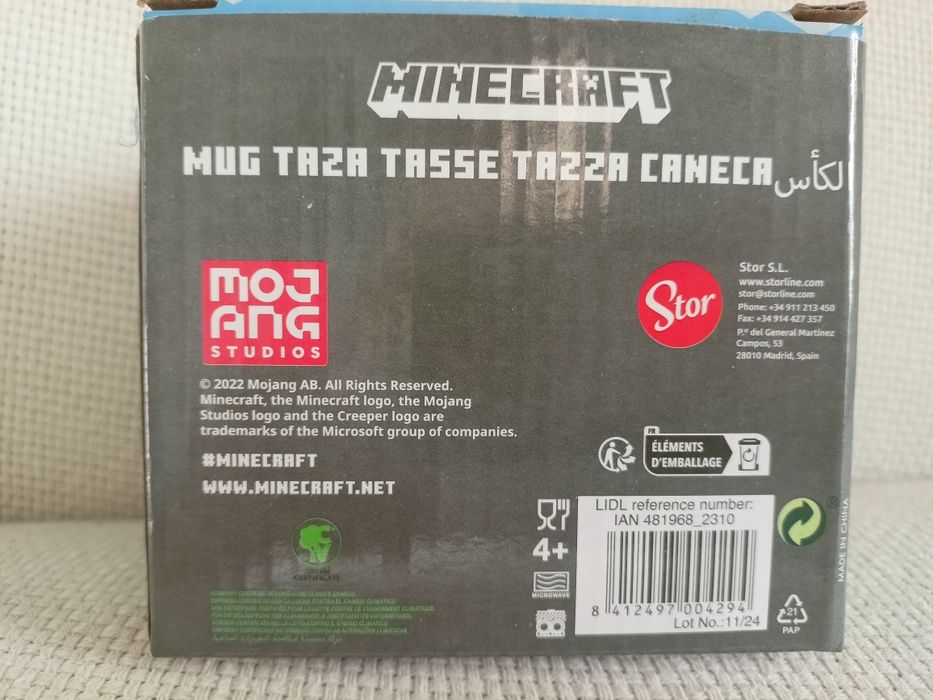 Kubek Minecraft w kartonie