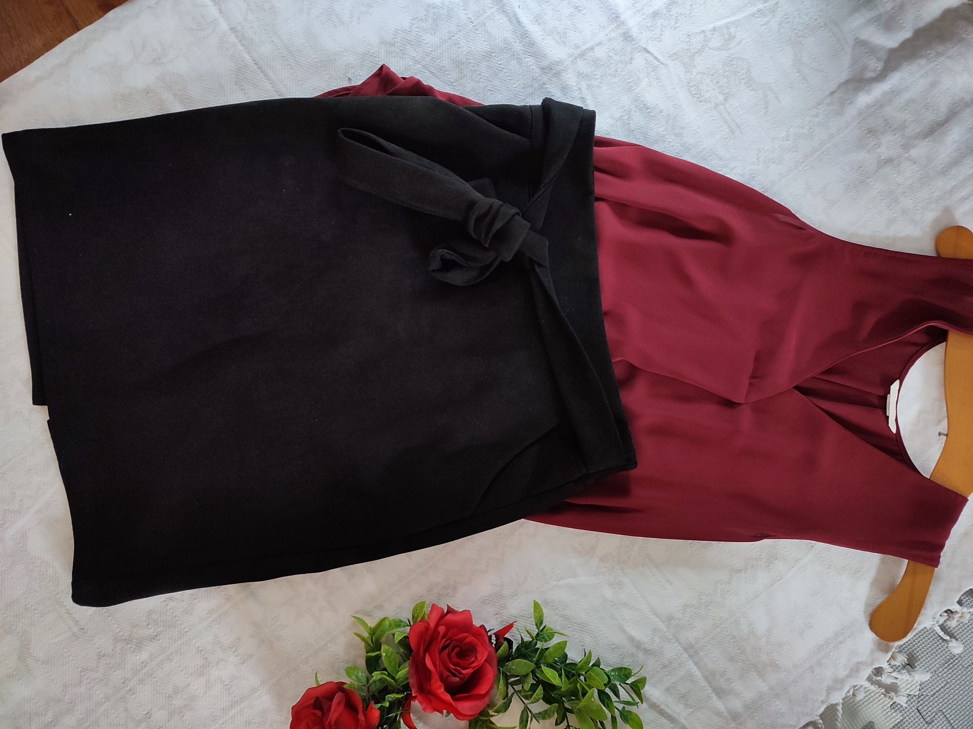 Koszula bordo H&M, r.40