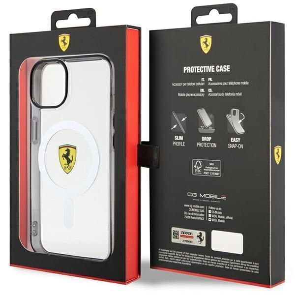 Etui Ferrari Translucent MagSafe do iPhone 14 / 15 / 13 6.1"