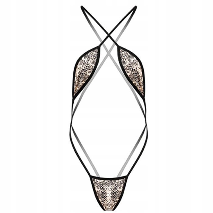 Seksowne micro bikini monokini wiązane strój kąpielowy skóra węża