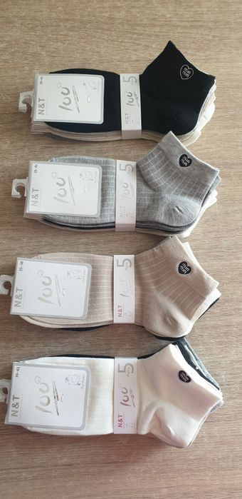 5×Damskie skarpetki stopki 39-42