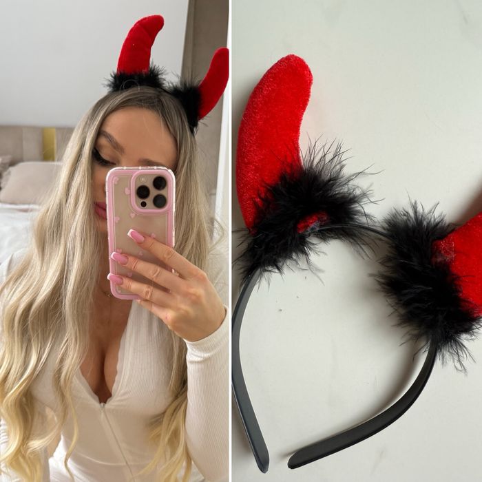 Opaska Różki rogi diabełka do przebrania halloween