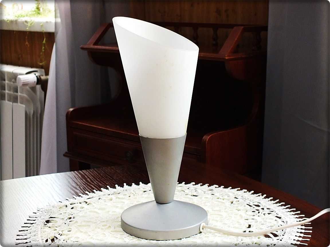 Lampa / Lampka stołowa / nocna Kryolit IKEA Biała Space age PRL