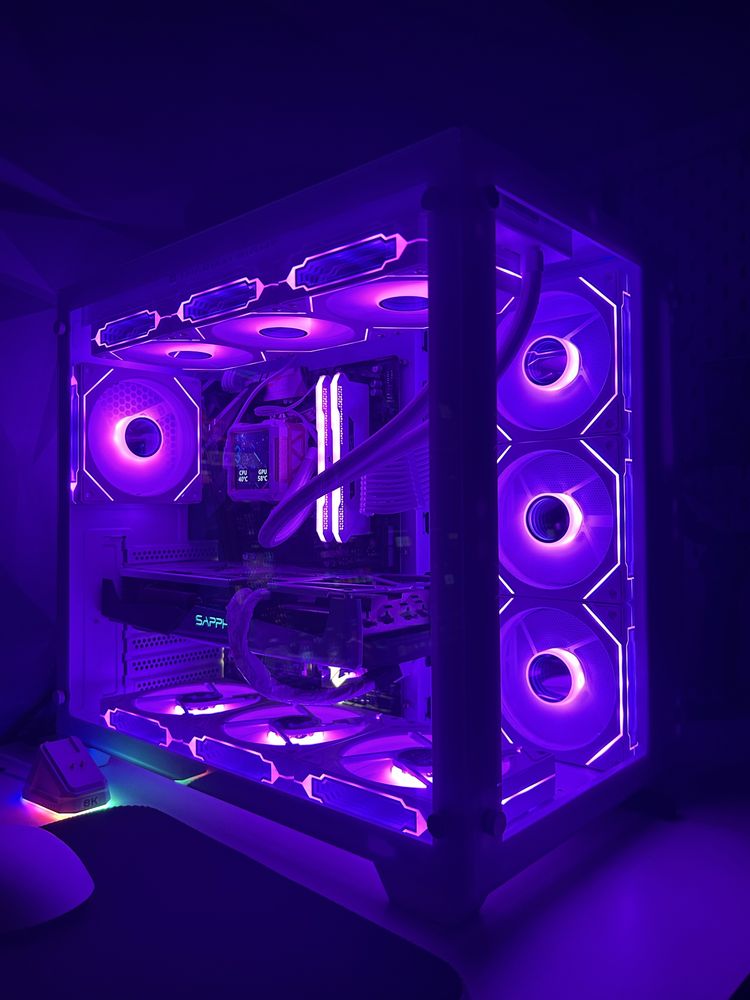 Bialy komputer RGB Ryzen 5 5500 / RX 5700 XT / 32 GB RAM