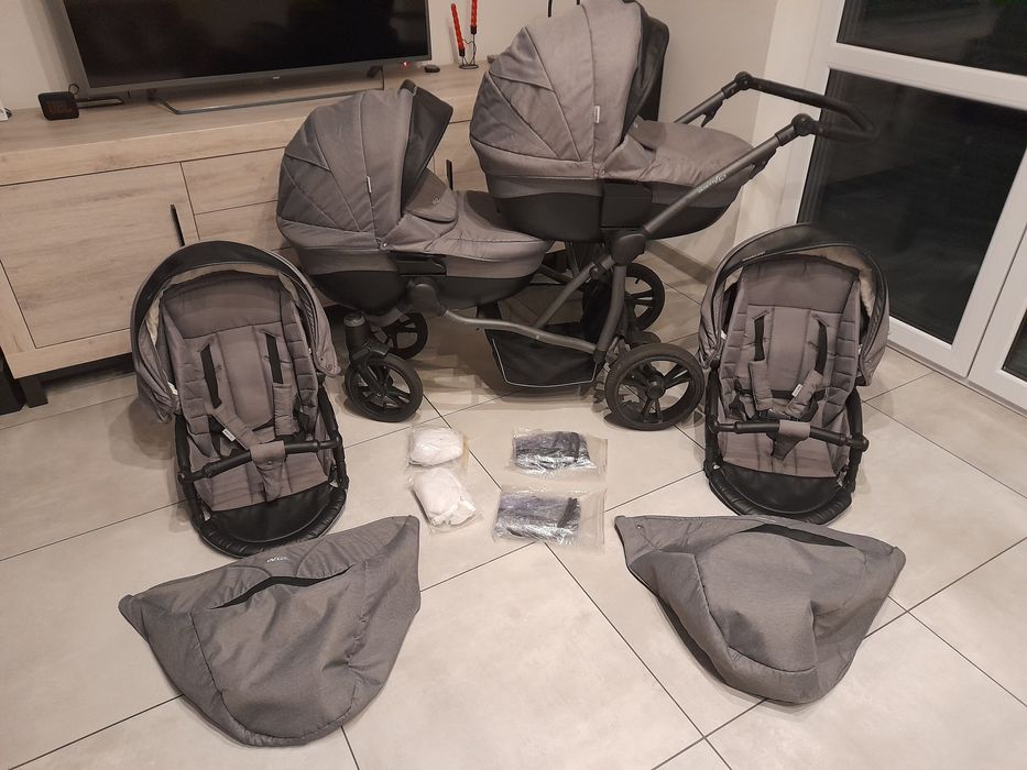 Wózek bliźniaczy rok po roku Bebetto 42 2w1