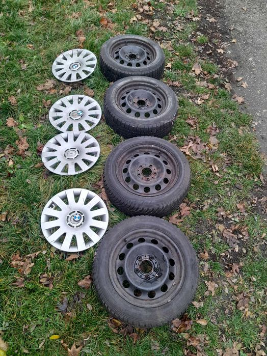 Felgi stalowe bmw 16 cali, kołpaki, opony