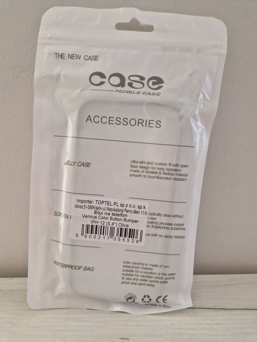 Vennus Color Button Bumper do Iphone 12 Mini Oliwkowy