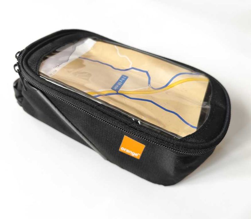 Torba rowerowa na kierownicę ramę roweru Sakwa na telefon Orange