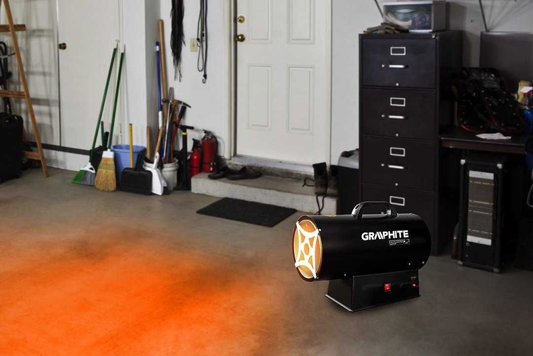 NAGRZEWNICA 2w1 gazowa AKUMULATOROWA 30kW 18V reduktor +WĄŻ 1.5m 2088