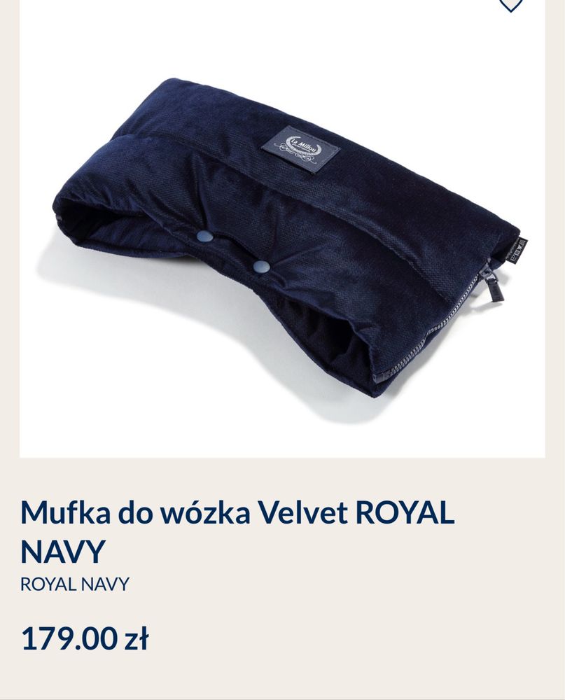 Śpiworek do wózka La Millou Combo multi Royal Navy + mufka do kompletu