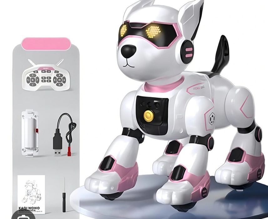 Собака-робот,інтерактивна собака.Сток.