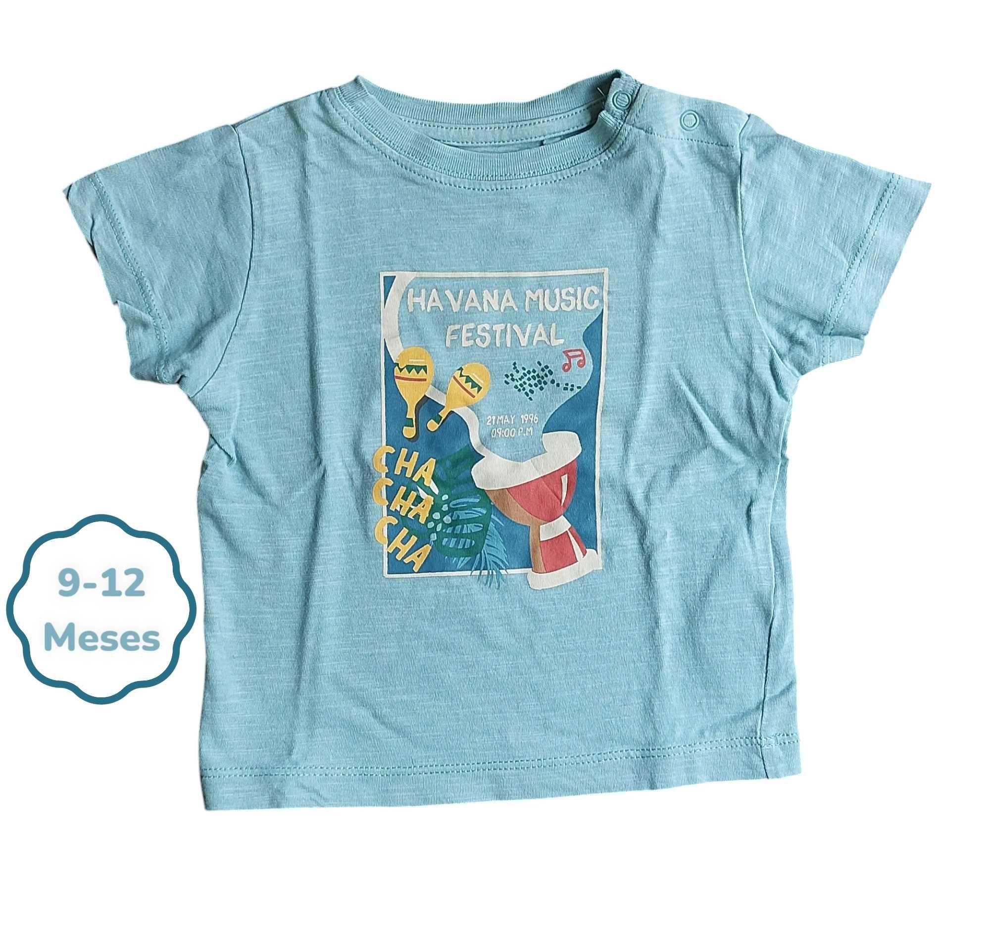 T-shirt Azul Zippy 9-12 meses