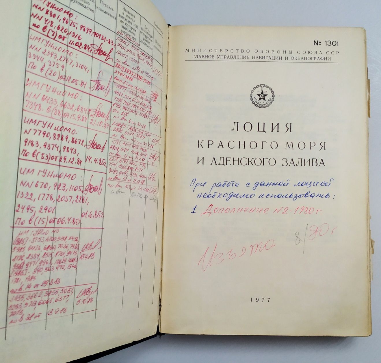 ЛОЦИЯ Красного моря и Аденского залива 1977 Египет Сокотра яхтинг яхта