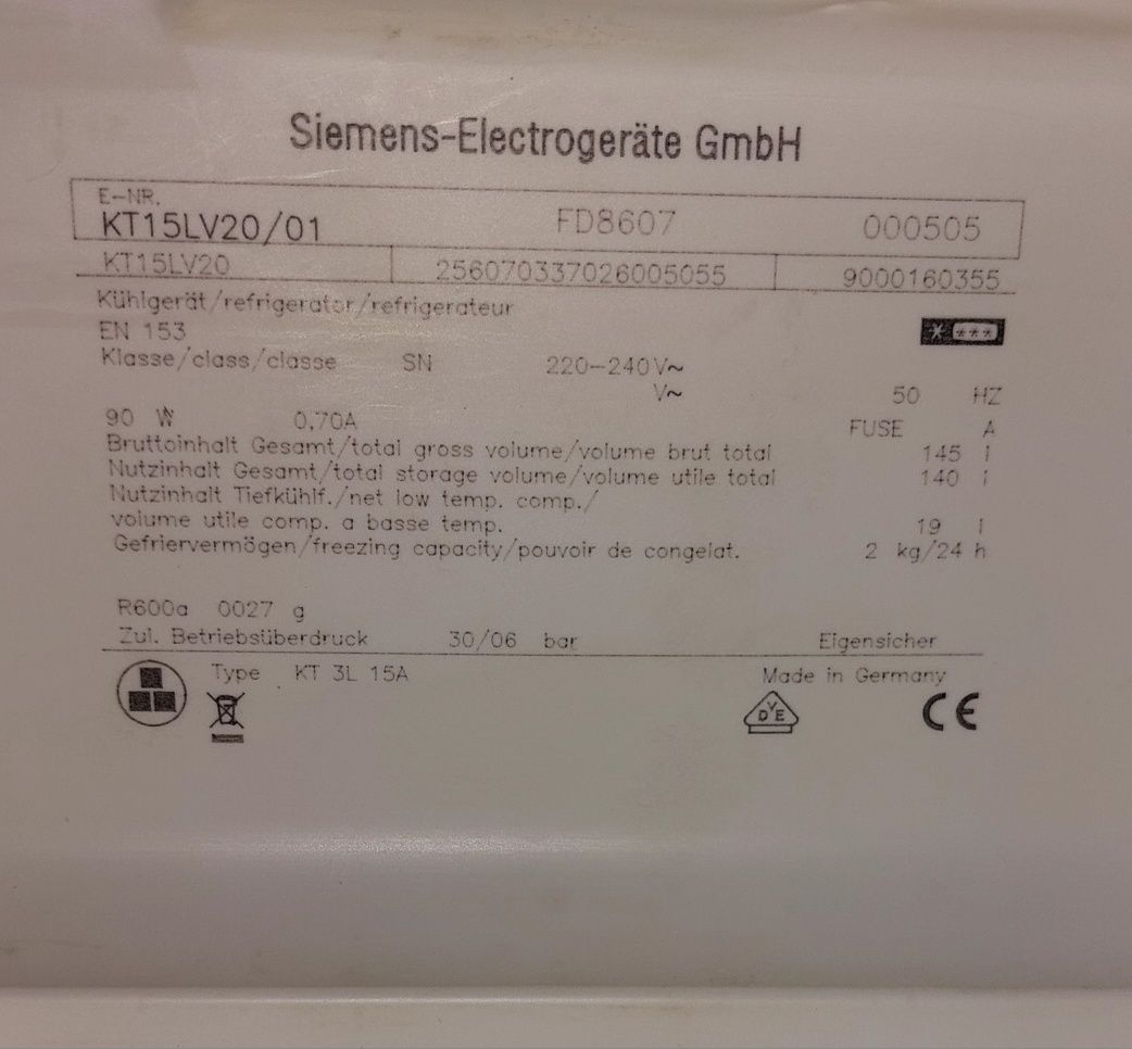 Холодильник Siemens KT 15 LV 20 (85см)