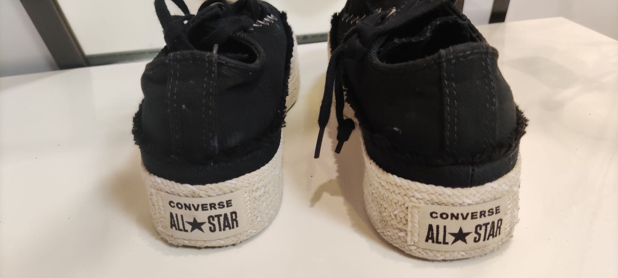 R. 36 Nowe damskie buty na platformie Converse Black All Star