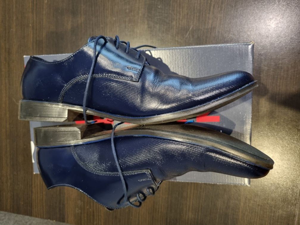 Eleganckie, granatowe buty męskie / młodzieżowe r. 41