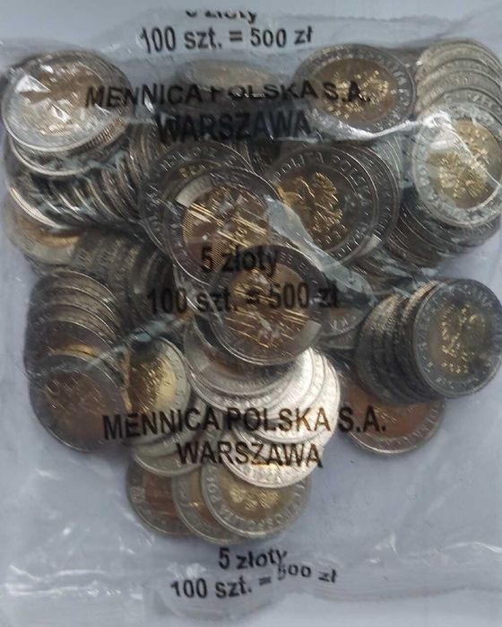 Klasztor na Św. Krzyżu, 100 szt. Woreczek menniczy 5 zł 2022.