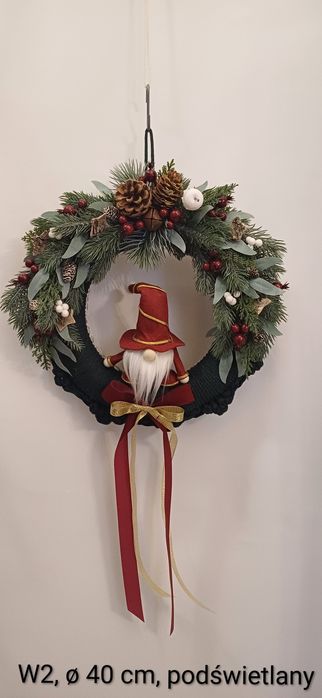 Black weekend Wianki Świąteczne na drzwi ze sztucznego igliwia