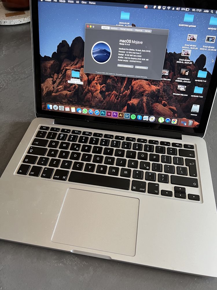 MacBook Pro 13 Retina 2015 - i7, 16GB RAMU, 256GB SSD