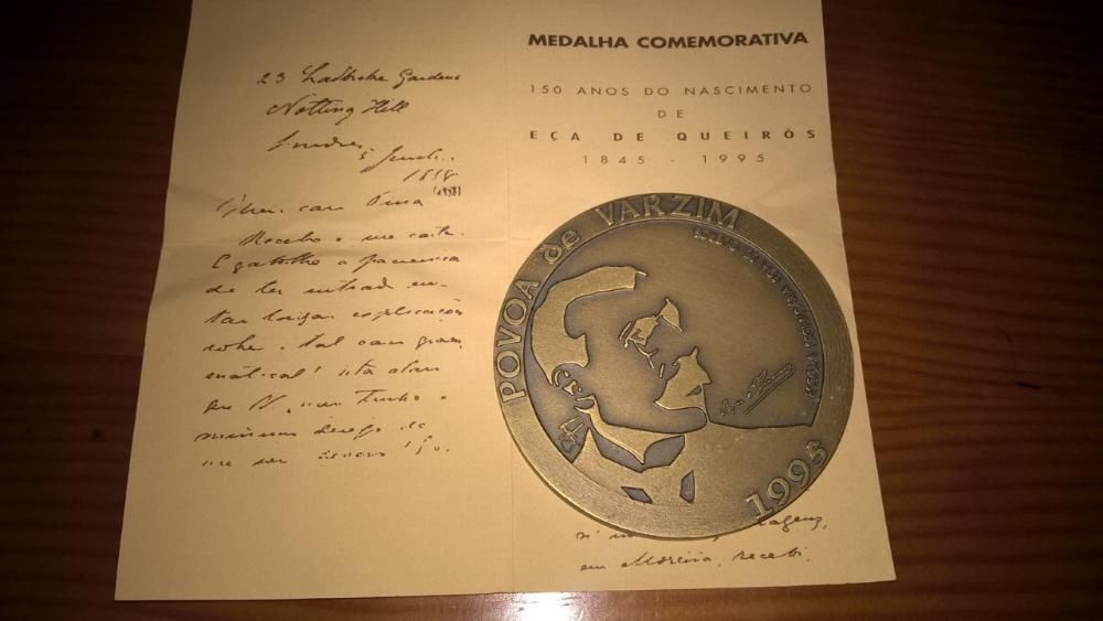 Eça de Queirós- Medalha Comemorativa Nascimento (Raríssima)
