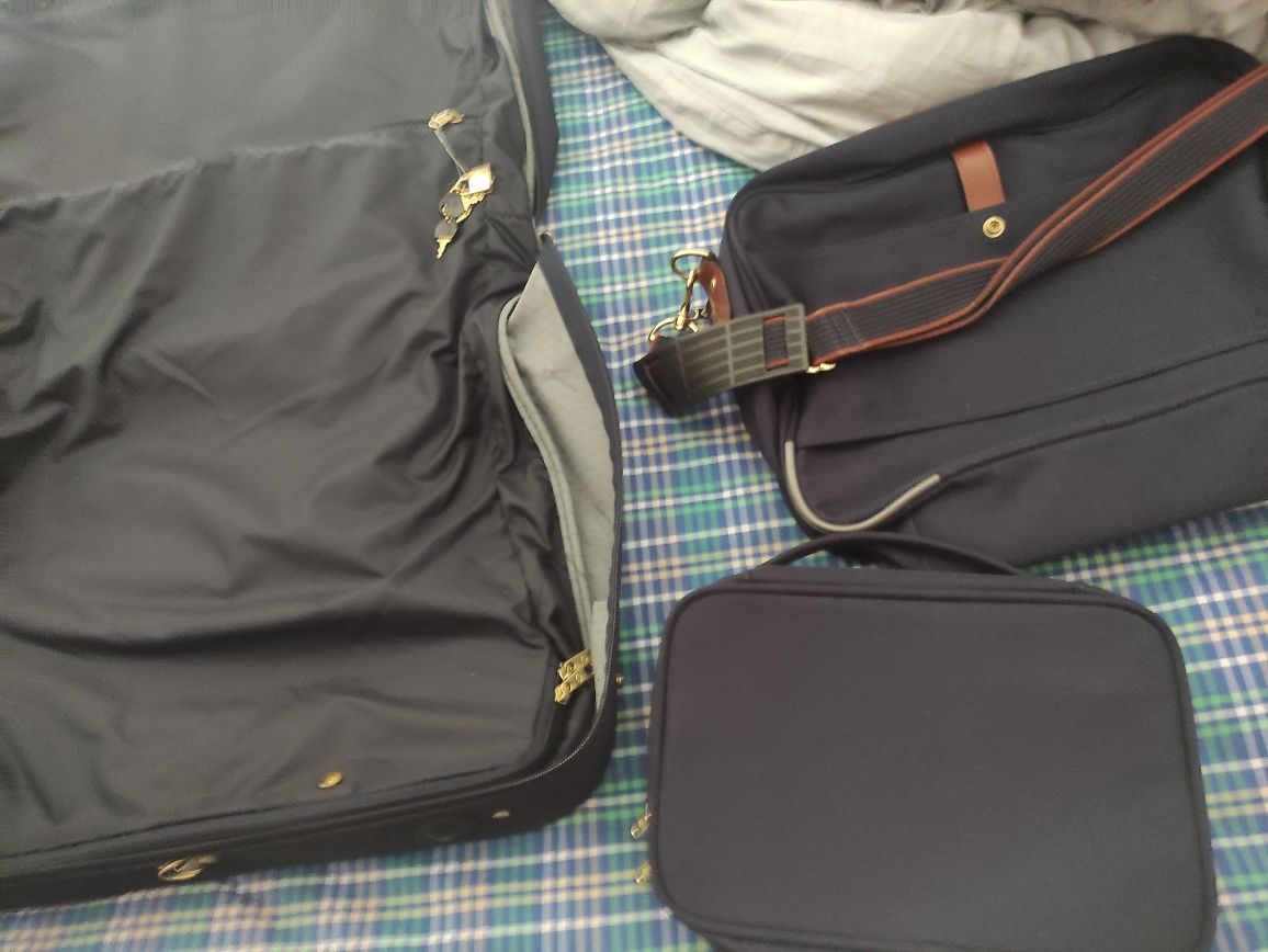 Conjunto de Porta fatos samsonite, mala e bolsa