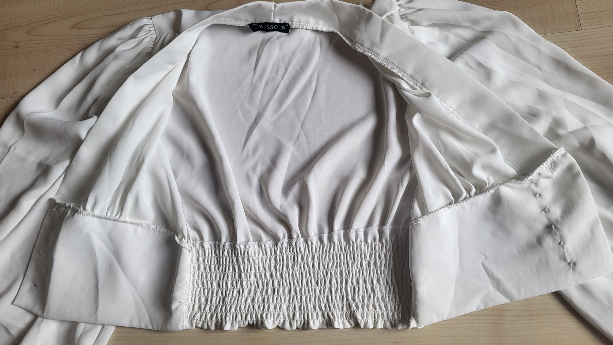 Белая блуза блузка шифон укороченная