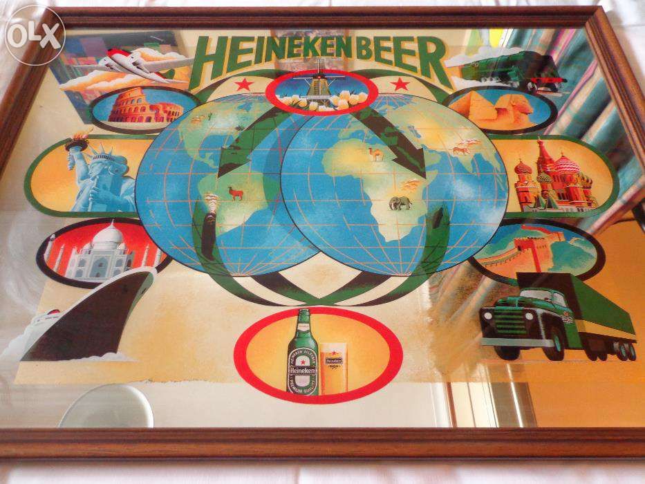 Espelho para decoração Heineken beer