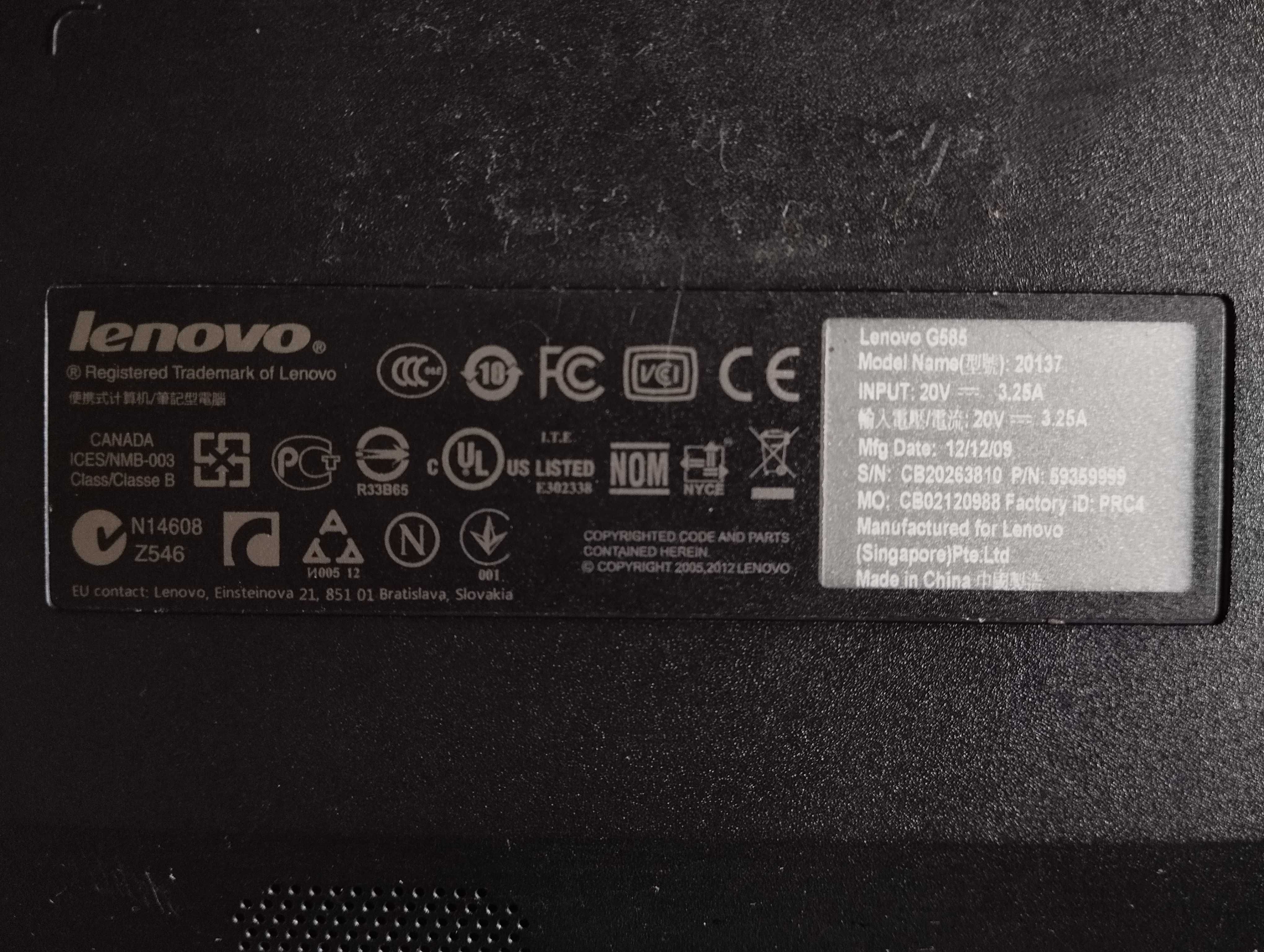 Ноутбук Lenovo Ideapad G585 15.6"