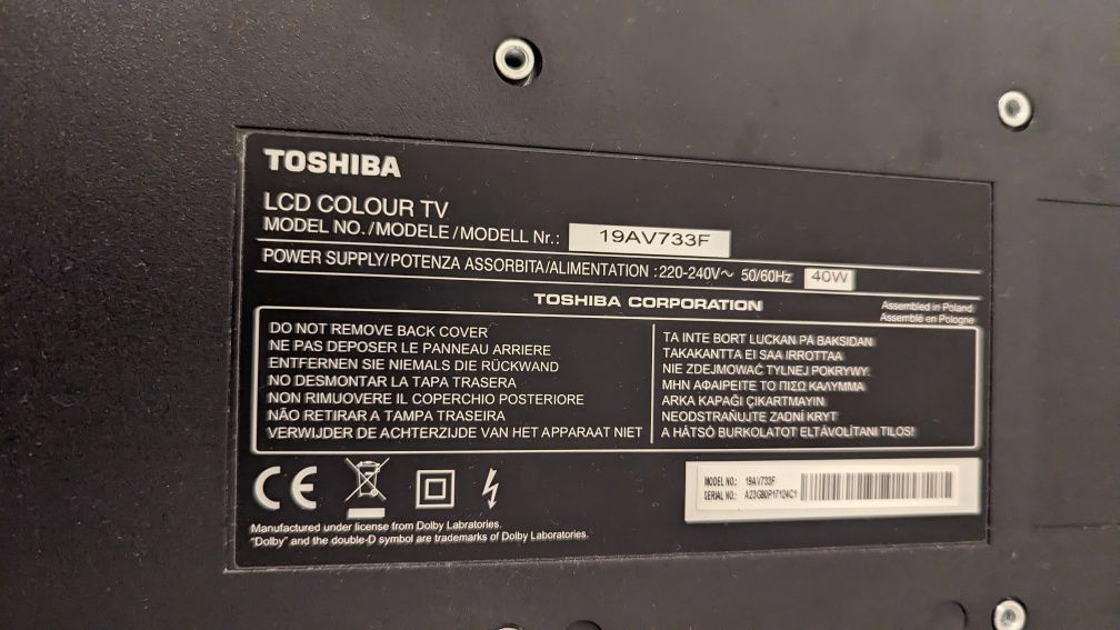 TvToshiba 19 polegadas