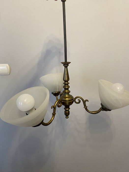 Żyrandol mosiężny , lampa wisząca