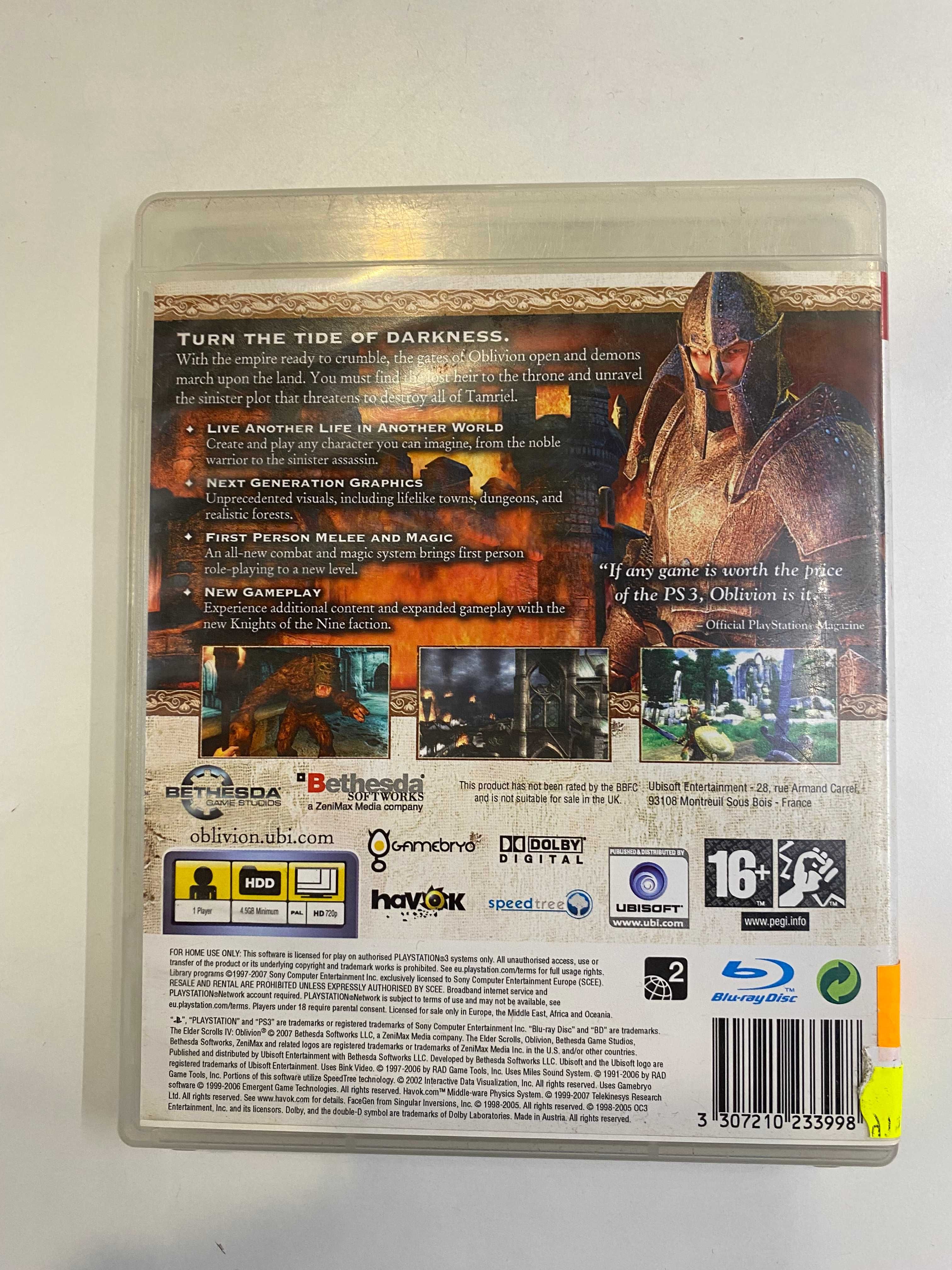 The Elder Scrolls IV Oblivion PS3 Sklep Ostróda