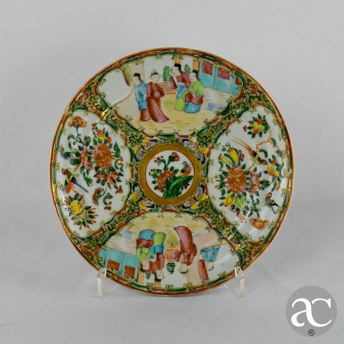 Prato em Porcelana da China decoração Mandarim, séc. XIX nº 4
