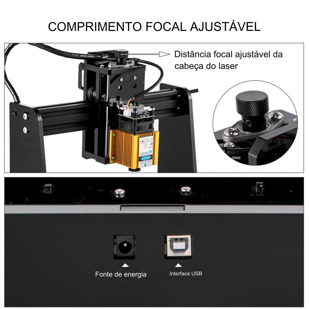 Máquina de Fresagem CNC com Laser 15W e Controlo Grbl