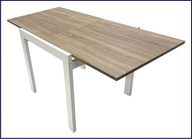 Stół Rozkładany Ivel 80–160 Cm Dąb Sonoma