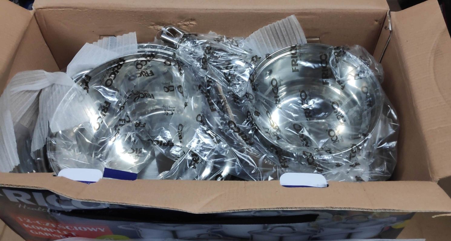 Komplet garnków Frico 12 el stalowe garnki indukcja gaz