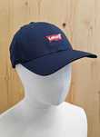 Czapka z daszkiem Levi's haftowane logo batwing granatowa baseball cap