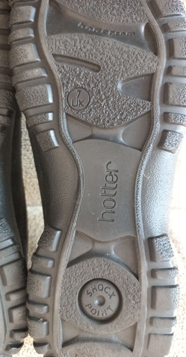 Mokasyny wsuwane skóra czarne Hotter Goretex Eu 41 uk 7